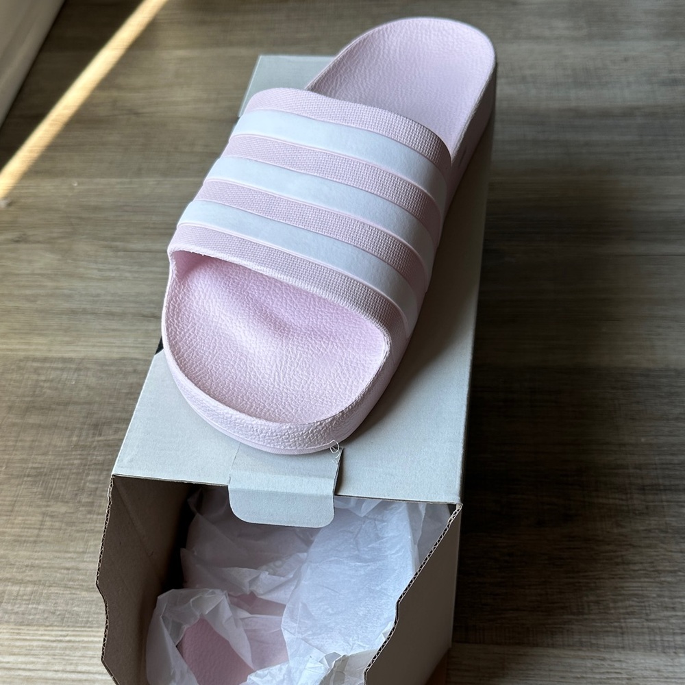 Adidas Women's Light Pink Slide Sandals